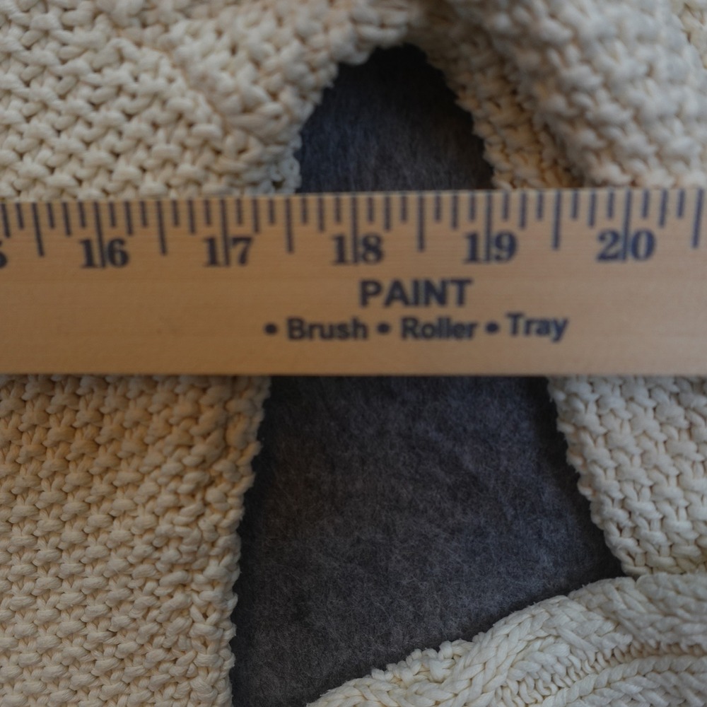 Ralph Lauren Sweater Women Medium Cream Cable Knit Cotton Turtleneck Fisherman - Picture 5 of 8